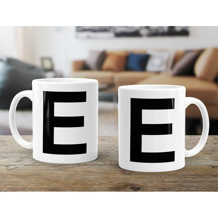 MoonWorks Tasse Kaffee-Tasse Buchstaben Buchstabe Arial Bold glänzend Kaffeetasse Teetasse Keramiktasse MoonWorks®, Keramik – Bild 2
