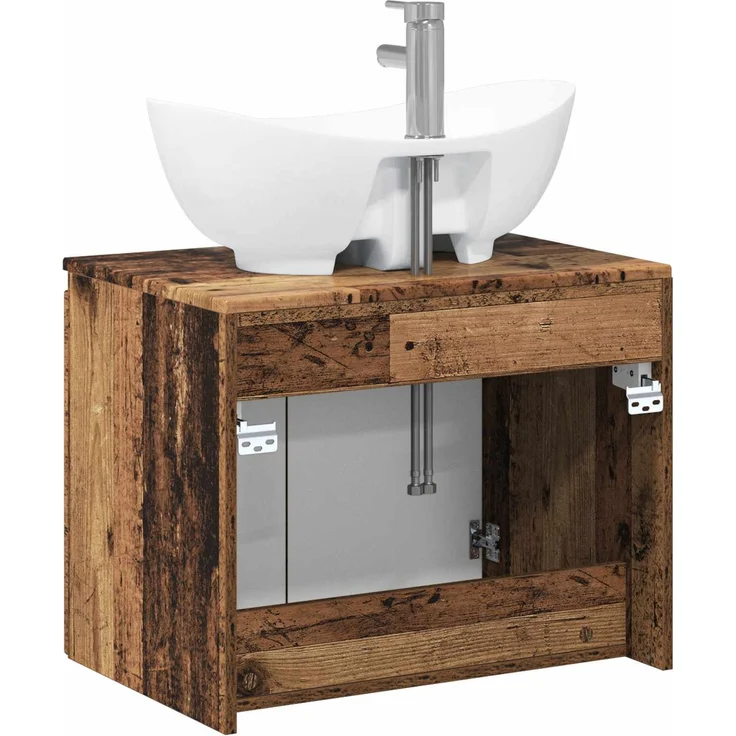vidaXL Waschbeckenschrank Altholz 62,5 x 44,5 x 80 cm Holzwerkstoff 3404348 – Bild 7