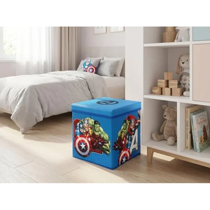Marvel Avengers Kinder Spielzeugkorb mit Deckel 30 x 30 x 30 cm – Aufbewahrungsbox aus Polyester für Spielzeug, Wäsche & Kinderzimmer – Bild 6