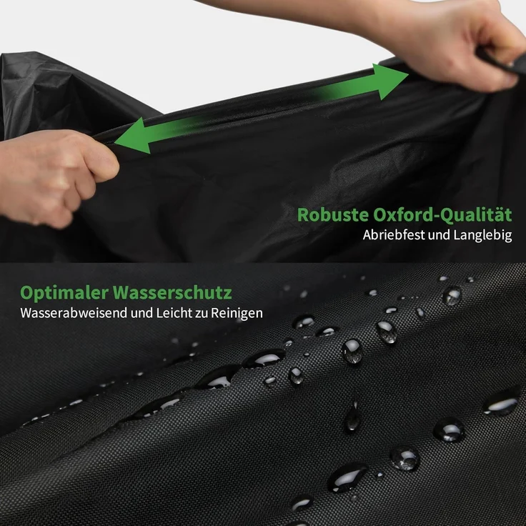 M MCombo Hollywoodschaukel Abdeckung 2-3 Sitzer, Abdeckplane Wasserdicht & UV-Beständig für Gartenschaukel 8003 8007, Reißfeste Schutzhülle 4001 (Oxford, Schwarz) – Bild 8