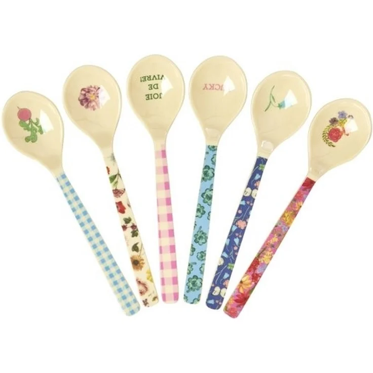 rice Kaffeelöffel Rice Kaffee Melaminlöffel Löffel La Joie de Vivre Print 6er Set – Bild 3