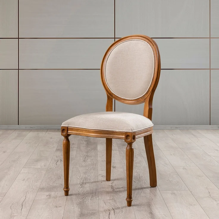 Skye Decor 'Albero42' Stuhl, Walnuss / Beige, 48 x 49 x 98 cm – Bild 2