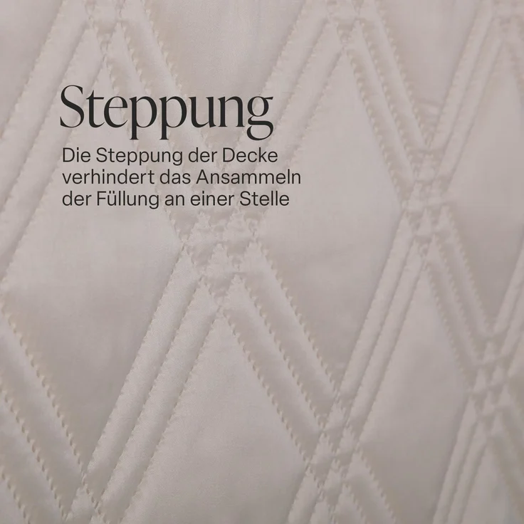 Tages-Decke XXL (220x240 cm) mit wattierter Zwischenlage, in verschiedenen gesteppten Patchwork Designs, Überwurf Steppbett Beige – Bild 7