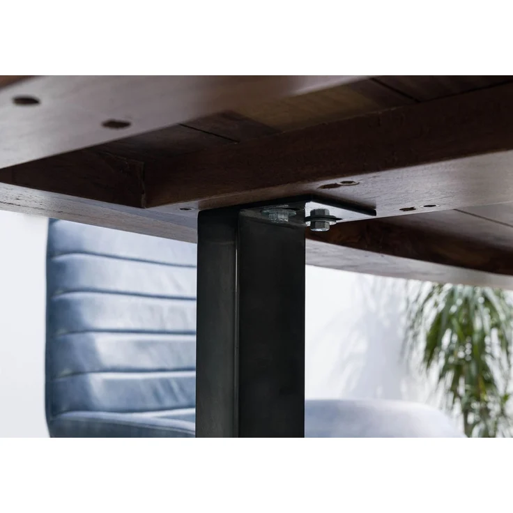 Baumtisch Sheesham 140x90x77 natur sandgestrahlt / U-Beine anthrazit glänzend FREEFORM 5 – Bild 7