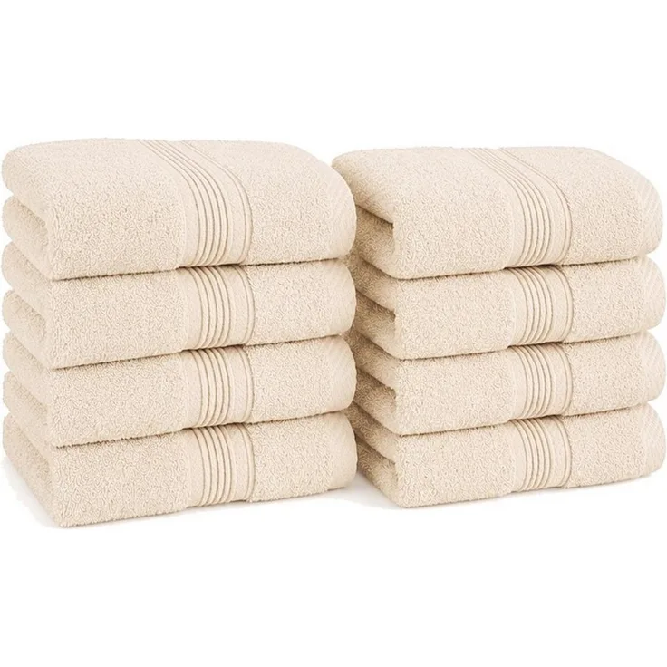 OTTO home Gästehandtücher Finnja, 8 Premium Gästehandtücher, 550 gr/m², 30x50cm, Frottier (8-St), 100% Baumwolle, unifarben, schwer & flauschig, 5 Jahre Garantie