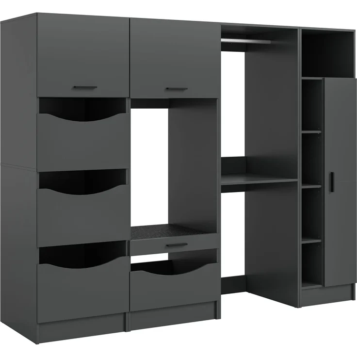 Waschmaschinenumbau Set B/H/T: 248x195x68 cm in anthrazit Nachbildung und -- – Bild 2