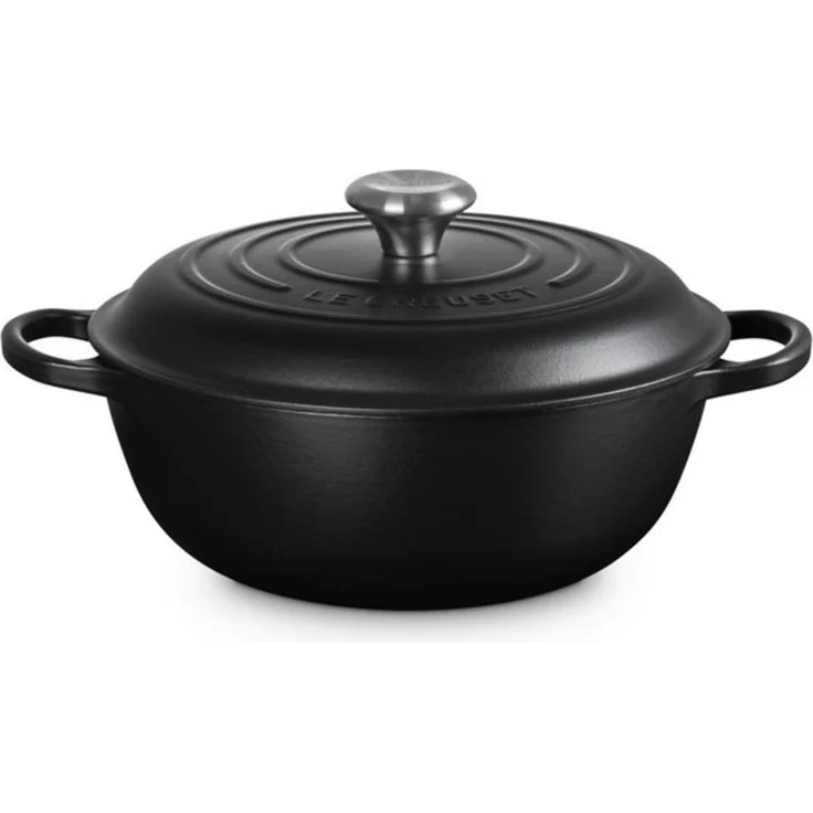 Le Creuset Stew Pot Rund Signature 26 cm Schwarz - Schwarz - 26 cm – Bild 4