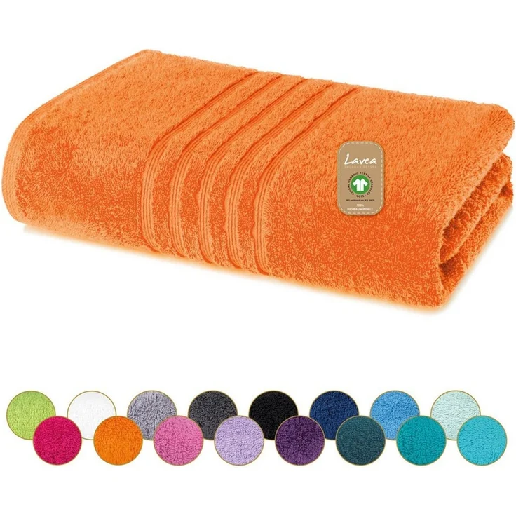 Lavea Handtücher Bali Handtuch 50x100 cm, Sporthandtuch, Fitness-Handtuch, Weiches Bio-Baumwollfrottee (1-St), pflegeleicht, GOTS-zertifiziert, extra saugstark mit 500g/m² – Bild 1