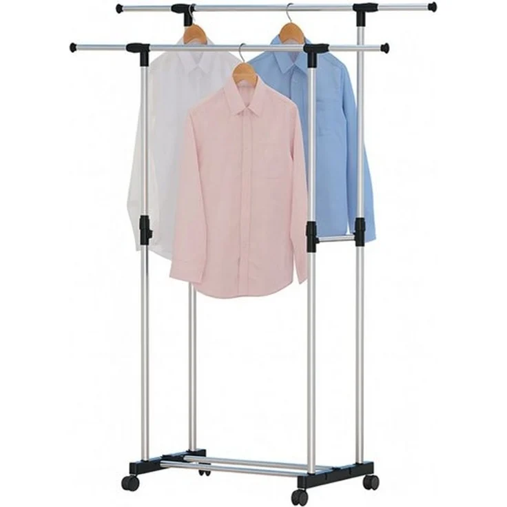 HTI-Living Kleiderständer Höhenverstellbarer Kleiderständer mit Doppelstange, (Stück, 1 St, 1 Kleiderständer), Garderobe Wäscheständer – Bild 3