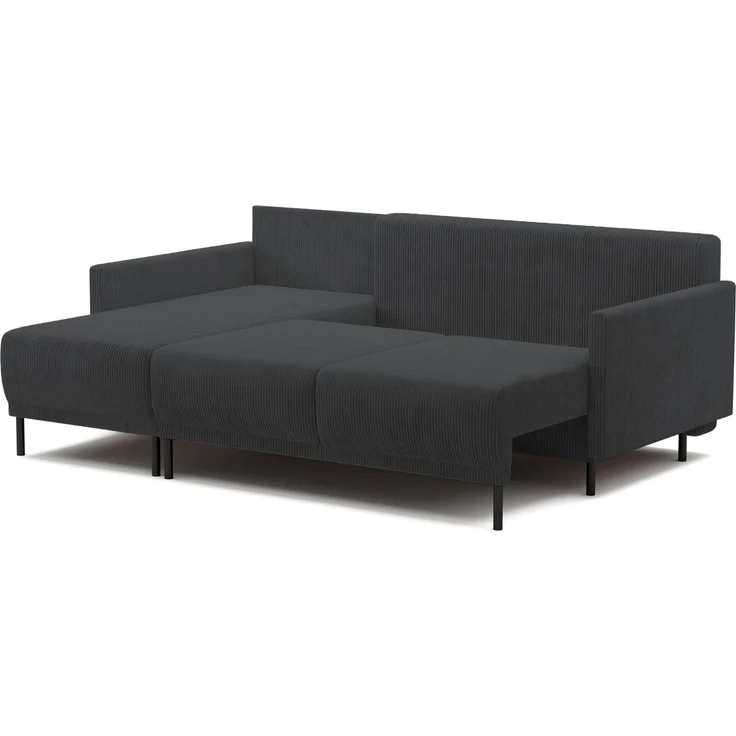 Selsey 'Hamiel' Ecksofa mit Schlaffunktion & Bettkasten, Cord, Universal, Blaugrau – Bild 8