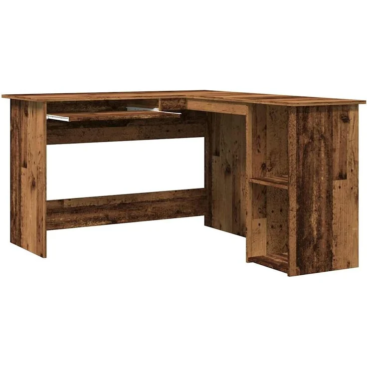 vidaXL Eckschreibtisch Altholz-Optik 120x140x75 cm Holzwerkstoff 855900 – Bild 6