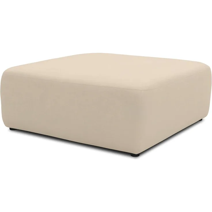 DOMO. collection Polsterhocker 800013, Hocker, quadratisch, Modul-Element, Fußhocker, Polsterganitur, 108 x 108 x 42 (BxTxH), beige