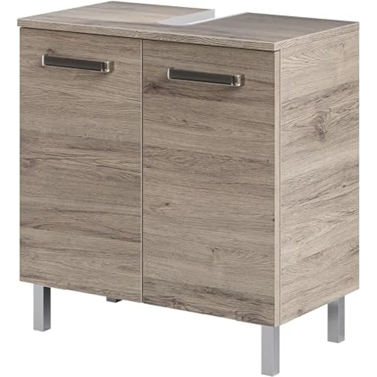 Waschbeckenunterschrank Oasis / Offenbach, Holzwerkstoff, Metall, Holzfarben, 60 x 62 x 33 cm