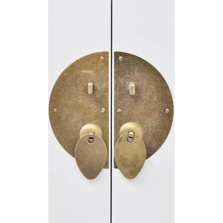 vidaXL Sideboard im chinesischen Stil Massivholz Weiß 95 x 24 x 91 cm (L x B x H) – Bild 8