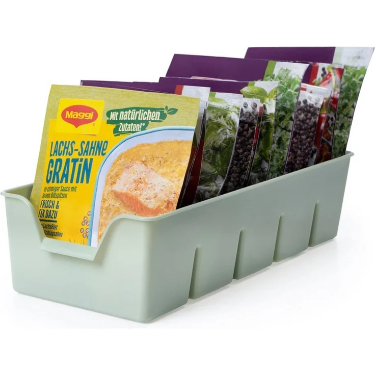 KONZEPT Gewürzregal Gewürz Organizer für Schrank, Gewürzbehälter aus Plastik, 2-tlg, Gewürzorganiser Küche – Bild 5