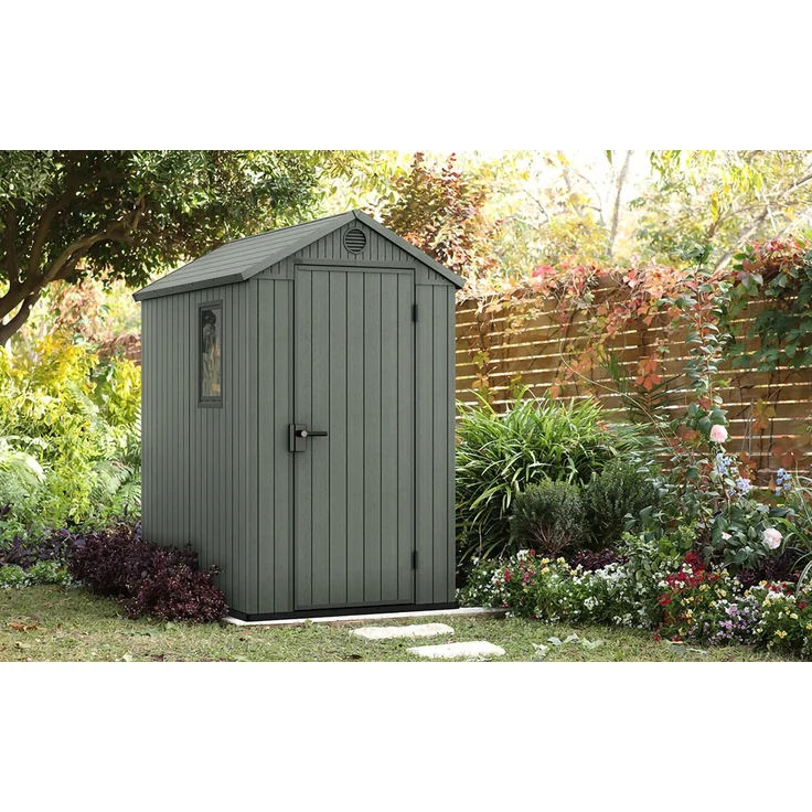 Dmora Gartenhaus Osoyoos, Gartenhütte, Gartenhaus, Werkzeugschuppen, 126x185 h205 cm, Grün – Bild 2