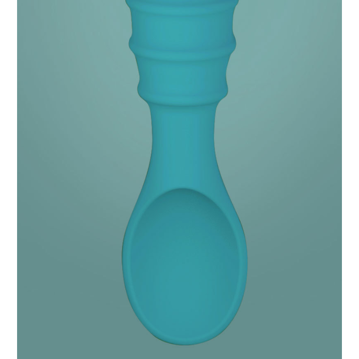 ABC Apfelmus-Schaberlöffel, Baby- und Kleinkind-Essbesteck, weicher Silikonlöffel – rosa – Bild 4