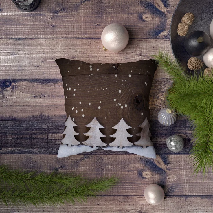 Evila Originals 'NYXMAS143' Kissenbezug, Mehrfarbig, 43 x 43 cm