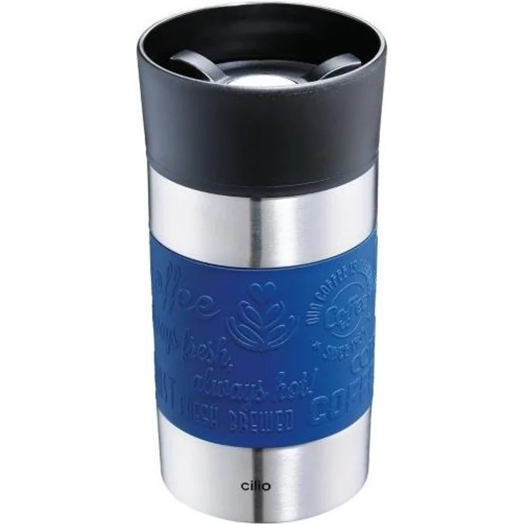Thermobecher Isolierbecher Travel Mug coffee to go Becher cilio VIAGGIO 300 ml blau 546200 – Bild 2
