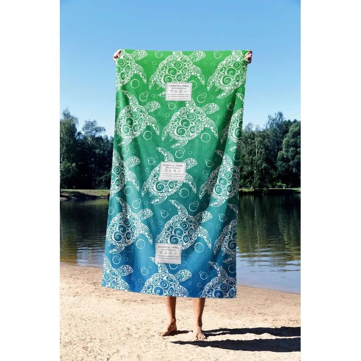 Mijolnir 'Blue Turtle 70' Strandtuch, Mehrfarbig, 70 x 130 cm – Bild 3