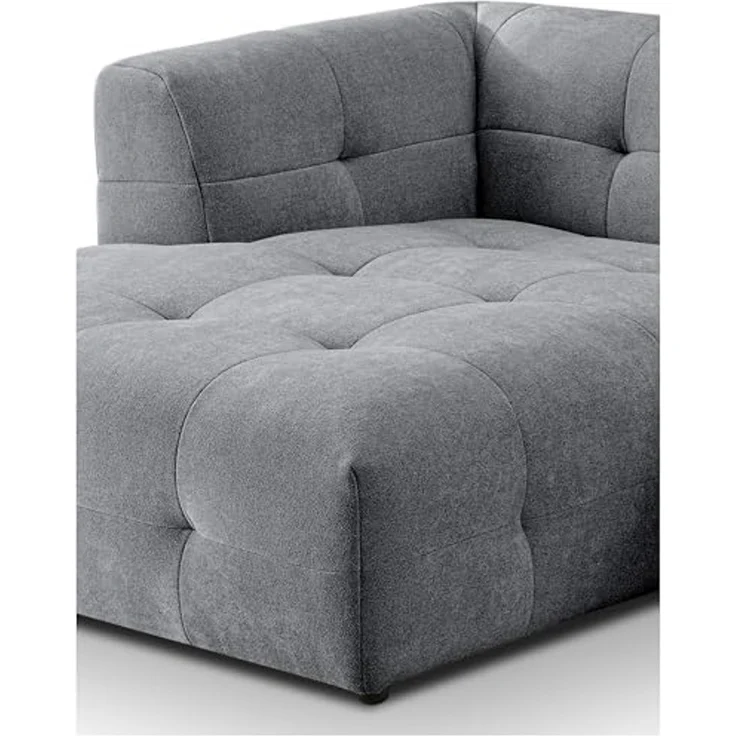 Ecksofa (B/H/T: 292x72x161 cm) in Grau – Bild 4