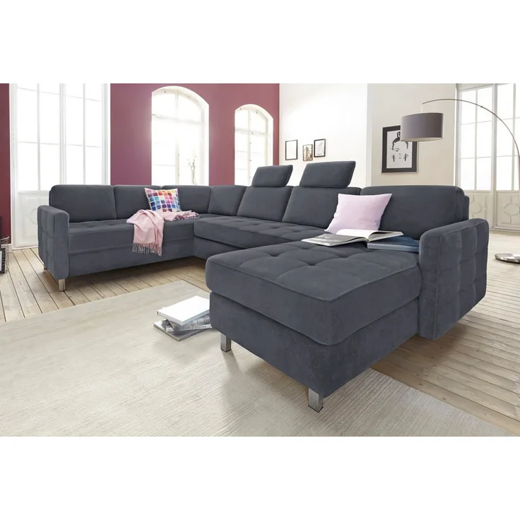 sit&more Wohnlandschaft Pablo U-Form, wahlweise mit Bettfunktion und Bettkasten