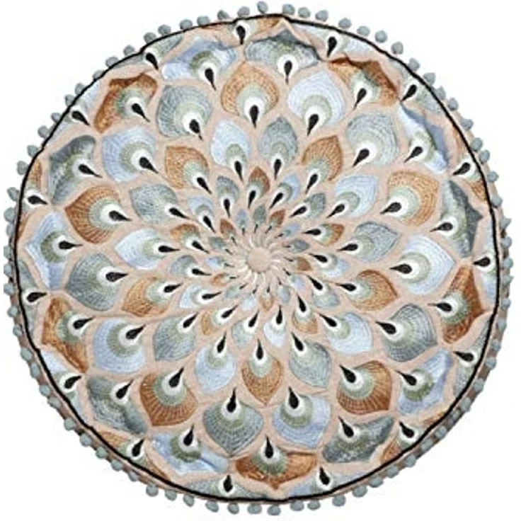 Marrakesch Orient & Mediterran Interior Pouf Orientalische Pouf Hocker Bodenkissen Deko Azet -2- (1-St), Handarbeit – Bild 4