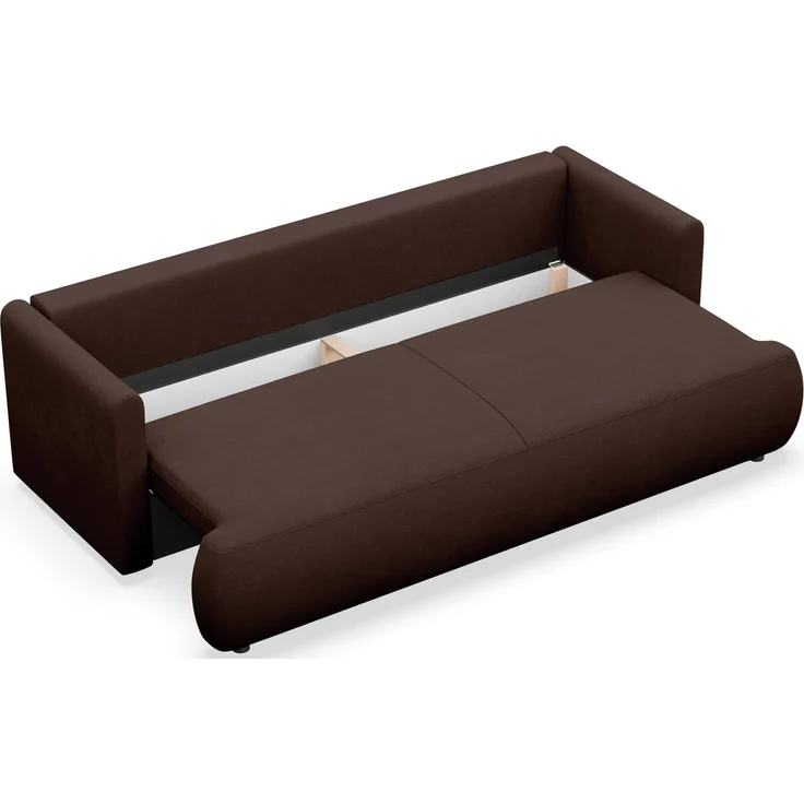 Selsey 'Ovo Mini' 3-Sitzer Schlafsofa mit Bettkasten, Braun, Chenille Easy Clean – Bild 6