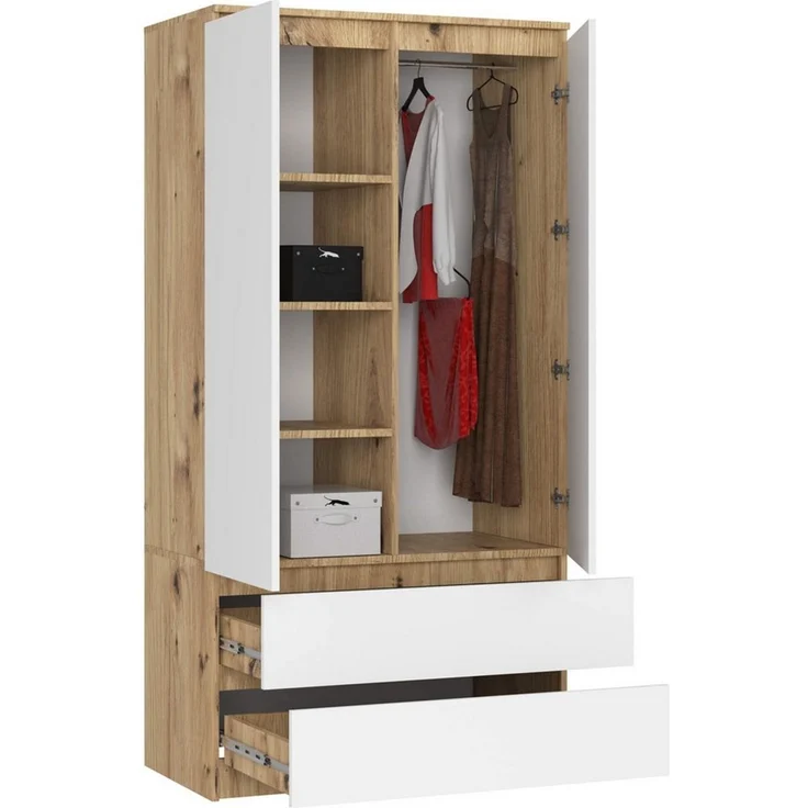 Raumhirsch Furniture Kleiderschrank Moderner Kleiderschrank - Zaubert Ordnung ins Schlafzimmer - Stauraum (viele Farbvarianten - Maße 180 - 90 - 50 cm) Stilvoller Schlafzimmerschrank, ideal für Jugendzimmer & Wohnzimmer – Bild 5