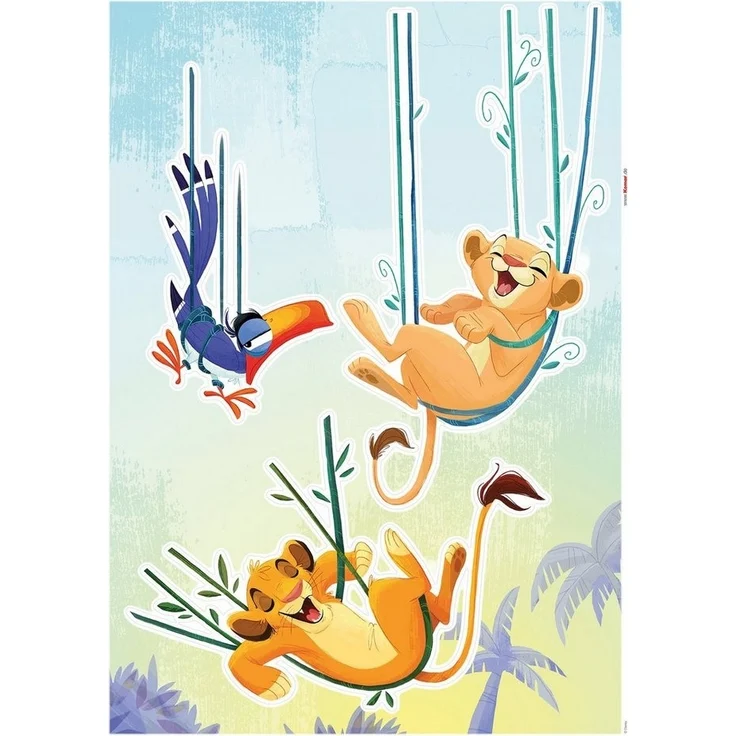 Komar Wandtattoo Lion King Relax - Größe 50 x 70 cm (3 St), selbstklebend, Wandsticker, Kinderzimmer – Bild 1