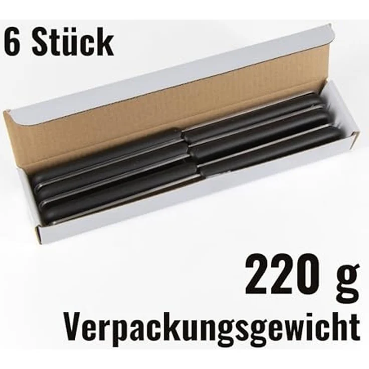 KVOTA Universalküchenmesser Universalmesser-Set 12-tlg.–Edelstahl, schwarz, 21 cm–Brotzeit & Küche, leicht – Bild 3