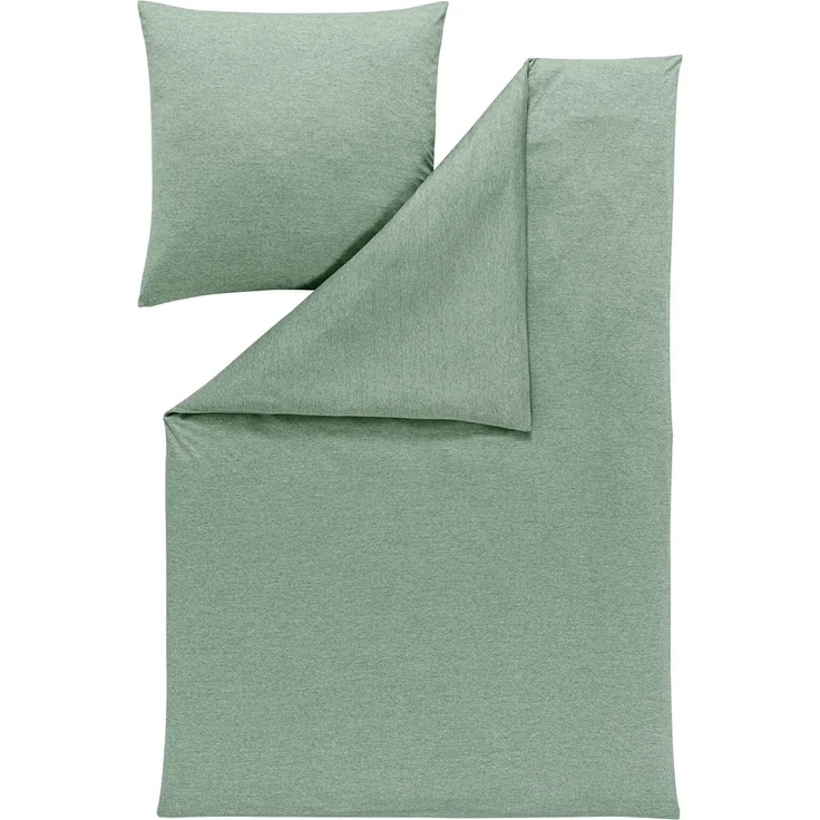 Estella Bettwäsche Takoma 6873 520 Mint Mako Interlock Jersey 200 x 220 + 2x 80 x 80 cm – Bild 1