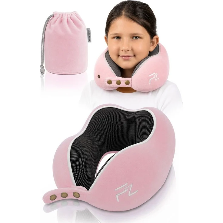 FLOWZOOM Nackenhörnchen COMFY KIDS Nackenkissen Kinder – Reisekissen Memory-Schaum, Kinder-Reisekissen Memory-Foam - Nackenhörnchen Kinder – Bild 1