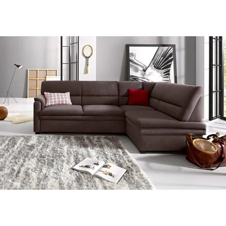 sit&more Ecksofa Pisa L-Form, mit Federkern, wahlweise mit Schlaffunktion