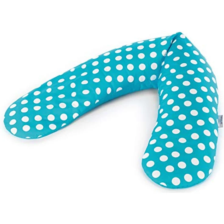 Theraline Stillkissen 190cm inkl. Bezug Indie Dots petrol Mikroperlenfüllung – Bild 2