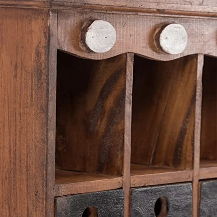 DESIGN DELIGHTS Wandregal VINTAGE WANDREGAL "LUNA", Mahagoni, 60 cm, Holz Küchenregal – Bild 5