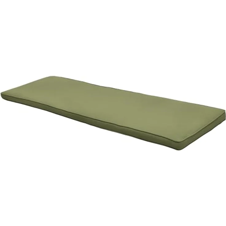 Beautissu Loft BK Bankauflage, 150x48x5cm Olivegrün, komfortable Polsterauflage für Gartenbänke mit abnehmbarem Bezug – Bild 5