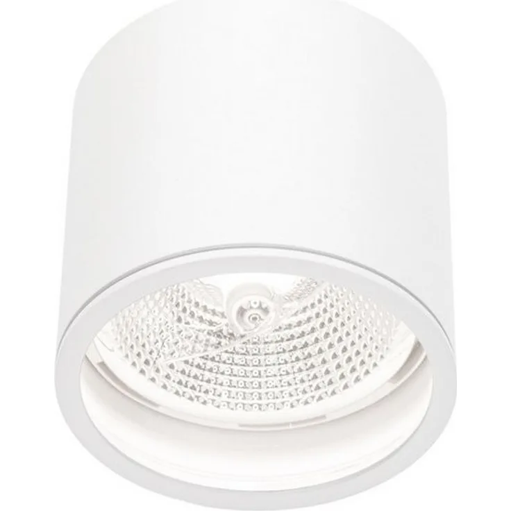 Spectrum Aufbauleuchte LED Chloe AR111 GU10 Außenleuchte weiß Deckenleuchte IP65 max. 12W rund, Kein Leuchtmittelenthalten, Außenleuchte