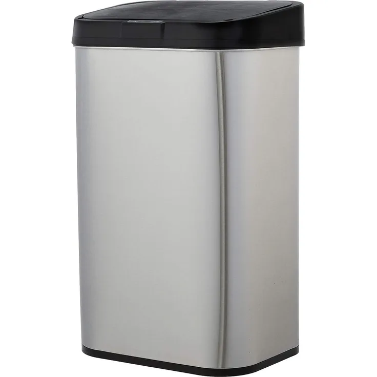 AmazonBasics ? Automatischer Mülleimer aus Edelstahl, rechteckig, 60 l