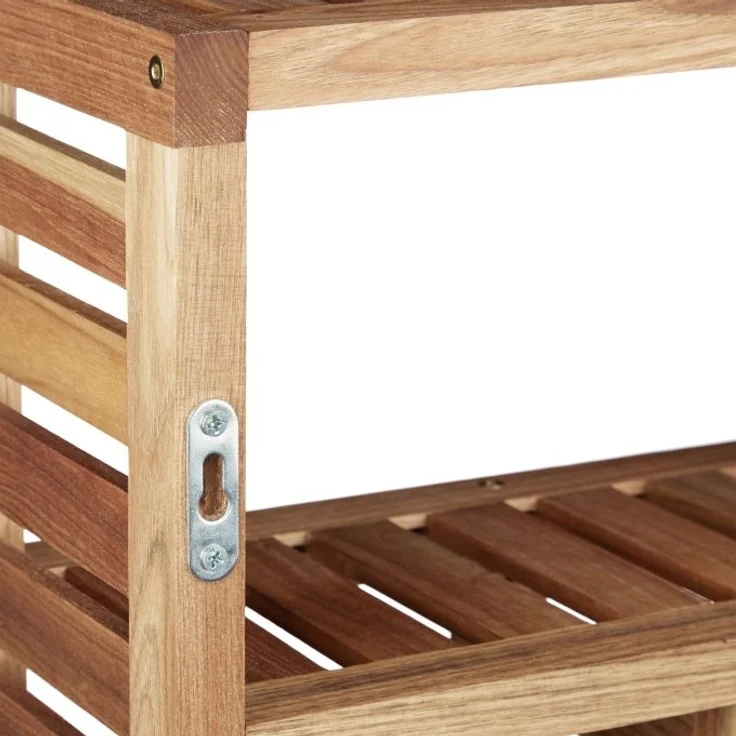 Walnuss Wandregal mit 5 Fächern – Bild 6