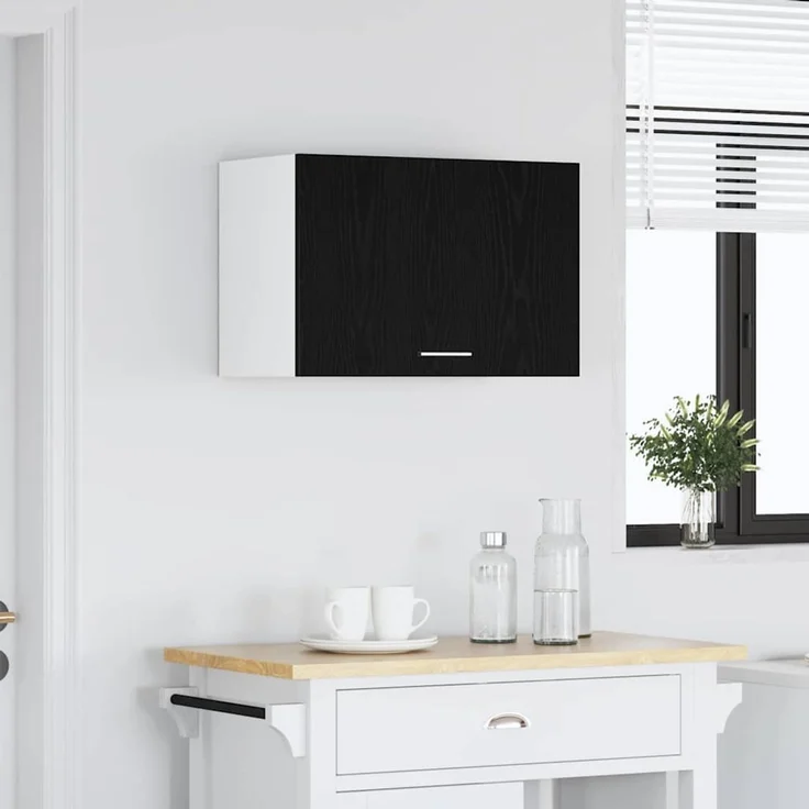 vidaXL Hängeschrank Lyon Schwarz Eichen-Optik 60 x 31 x 40 cm 863146 – Bild 4