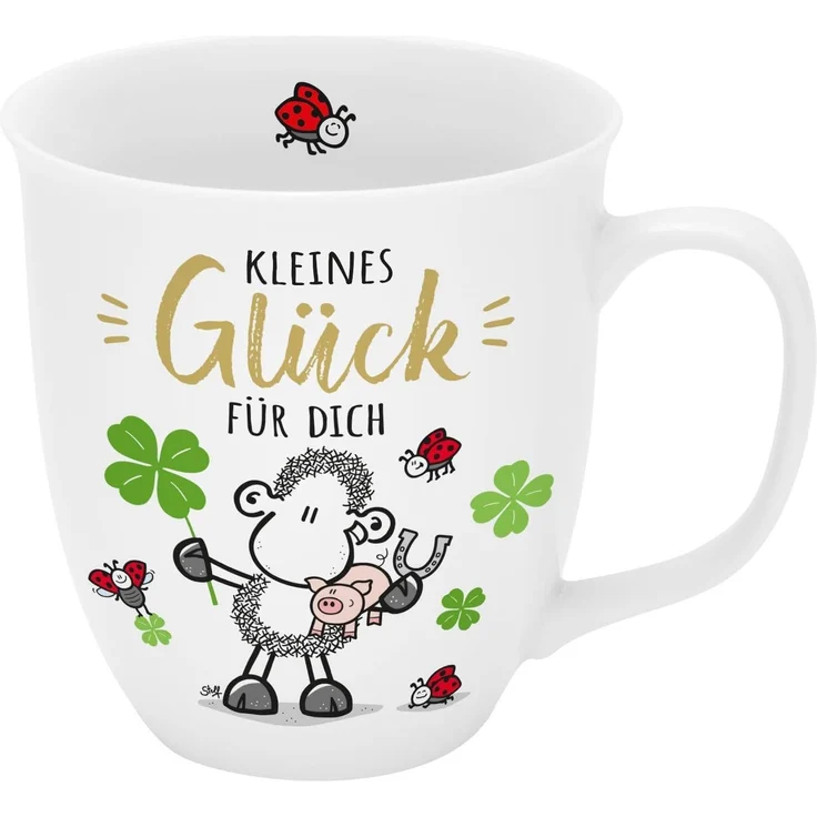 Tasse Tee- Kaffeetasse Kaffeebecher 40cl Geschenk Sheepworld Grande GLÜCK 74426