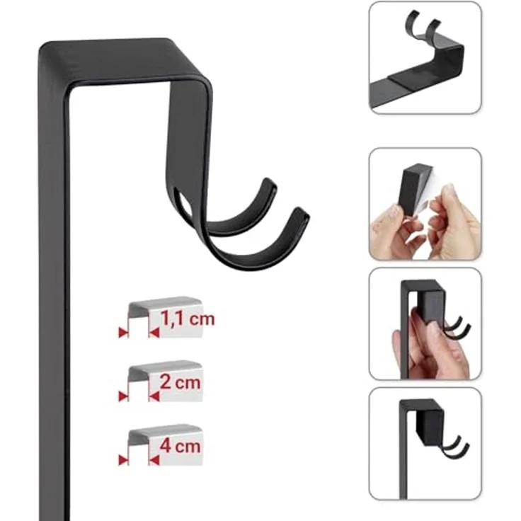 WENKO BRIBANO Duschablage, Schwarz, zum Einhängen – Bild 5