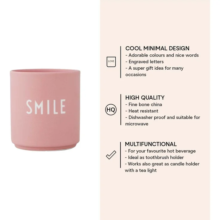 Design Letters Becher Favourite Cup Smile Rose 10101002ROSESMILE – Bild 8
