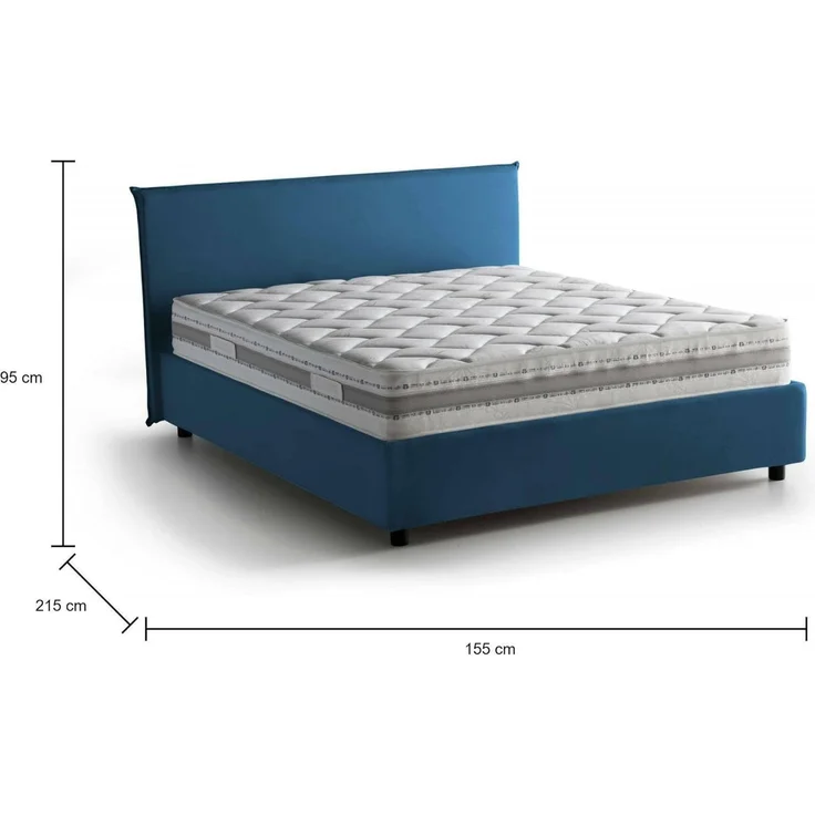 Talamo Italia - Teodora-Doppelmatratze, Memory Foam- und Gel-Matratze mit 9 differenzierten Zonen, 100 % Made in Italy, milbenhemmend und hypoallergen, 140 x 190 x 27 cm – Bild 2