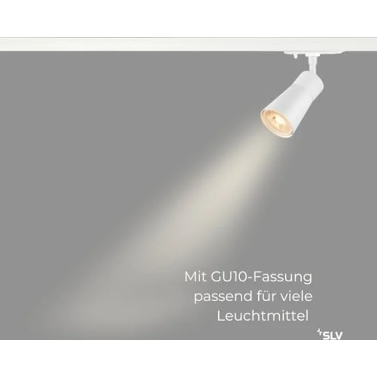 SLV PURI 2.0 Cone, 1~ Spot, GU10, 1x max. 6W, weiß - Leuchten mit 1 Phasen Adapter – Bild 4