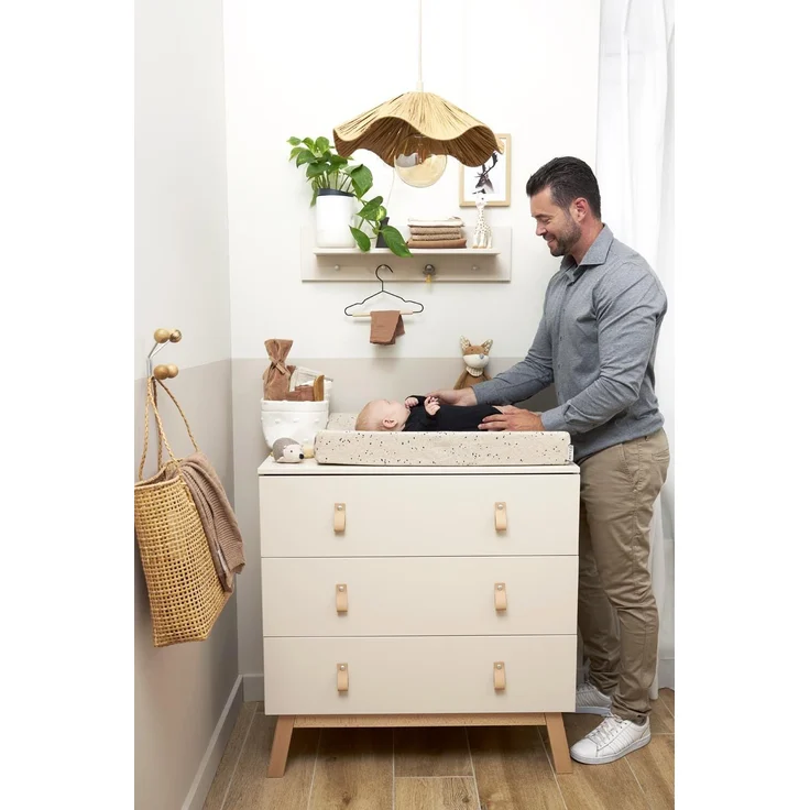Meyco Rib Mini Spot Wickelunterlagenbezug - Sand M – Bild 5