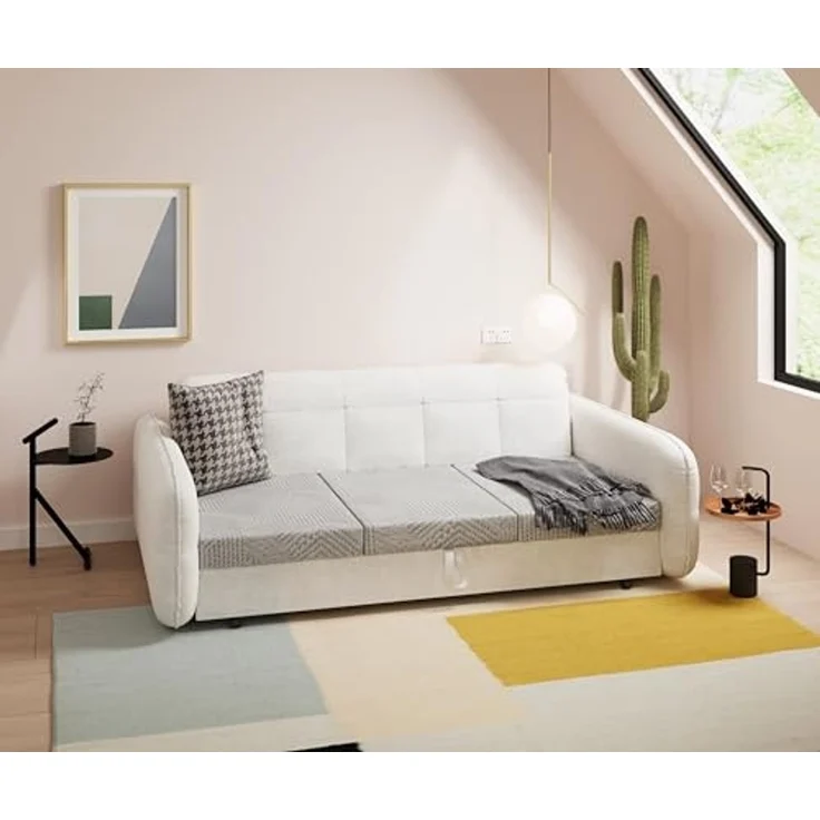 EGO Home Klappmatratze 75x195 cm, Gästematratze Klappbar Höhe 10 cm, Faltbare Matratze Härtegrade H3, Reisematratze, 3-Teilige Gel Visco Schaumstoff Faltmatratze für Reisen, Camping, Boden, Gästebet – Bild 4