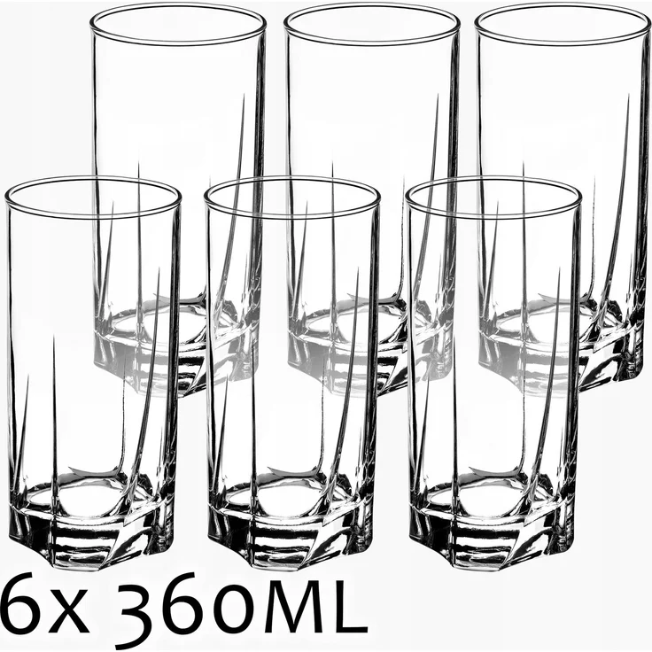 KADAX Glas für Getränke, Säfte und Getränke 6 Stück 380 ml – Bild 3