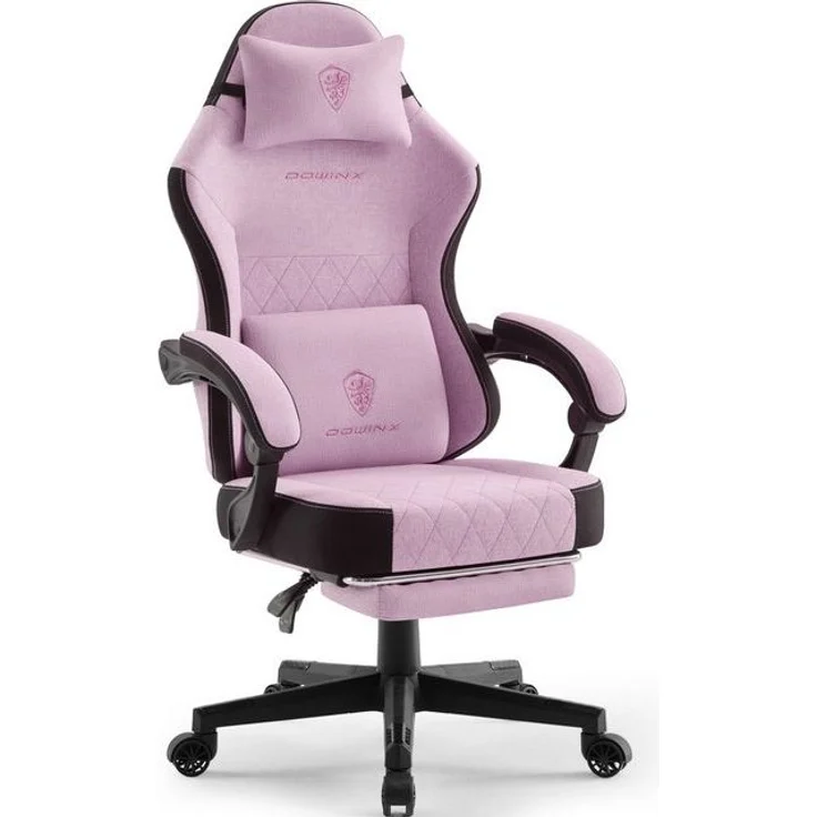 Dowinx Gaming-Stuhl Massage Lendenwirbelstütze Bürostuhl mit Fußstütze für Erwachsene (Packung), Ergonomischer Gaming Sessel Groß und Hoch für Office Gaming 135KG – Bild 4